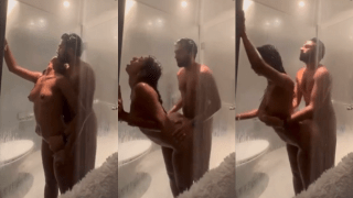 Shower standing desi couple back shots girl guy cums