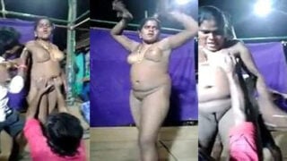 Village slut nude dance show open